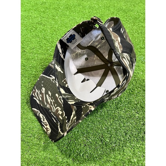 Vintage Camo Hat Strap Back 90s Tiger Stripe Camouflage NWOT Hunting Cap - Picture 3 of 5